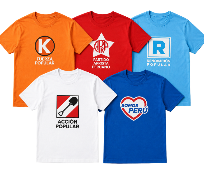 Polos para campaña política personalizados de partidos políticos del Perú